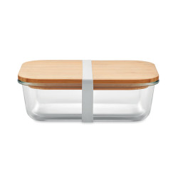 Glass lunchbox with bamboo lid