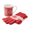 Winter gift mug and gloves set