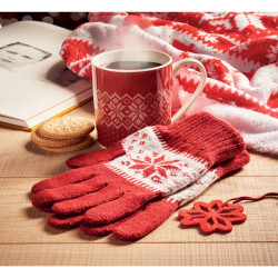 Winter gift mug and gloves set