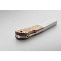 Foldable knife in acacia wood