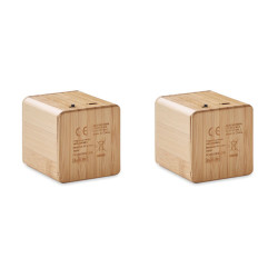 Set of Bamboo wireless speaker