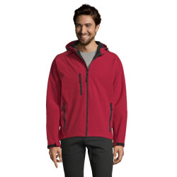 REPLAY MEN HOODED SOFTSHELL