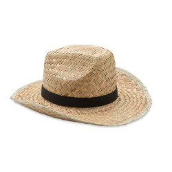 Natural straw cowboy hat