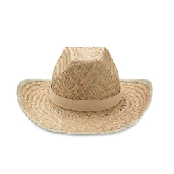 Natural straw cowboy hat