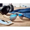 Bamboo sunglasses in pouch