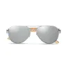 Bamboo sunglasses in pouch