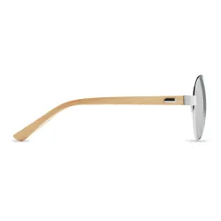 Bamboo sunglasses in pouch