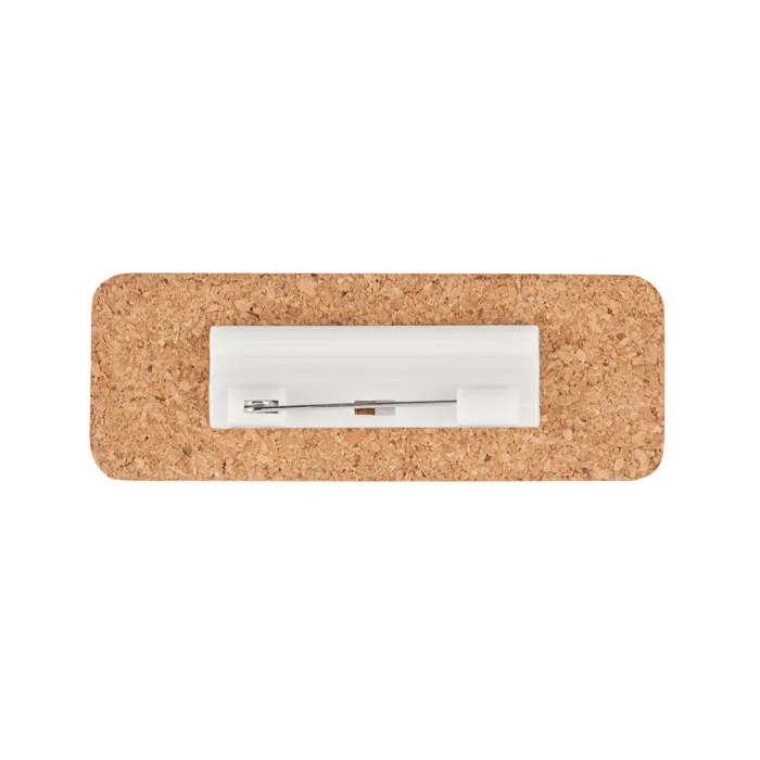 Name tag holder in cork