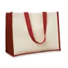 Jute and canvas shopping bag