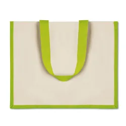 Jute and canvas shopping bag