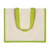 Jute and canvas shopping bag