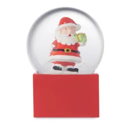 Small snow ball glass ornament