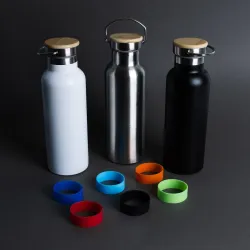 Stalowa termobutelka Melania To Go, srebna