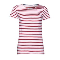 Women´s Round Neck Striped...