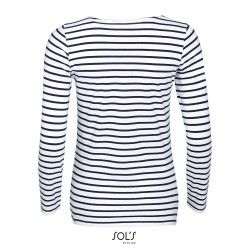 Women´s Long Sleeve Striped T-Shirt Marine