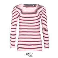 Women´s Long Sleeve Striped T-Shirt Marine