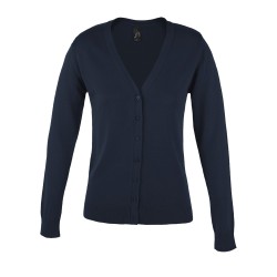 Women´s Golden V-Neck Knitted Cardigan