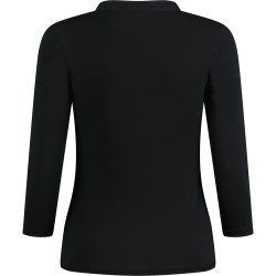 Regular Fit Mandarin Collar Top 3/4 Sleeve