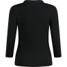Regular Fit Mandarin Collar Top 3/4 Sleeve