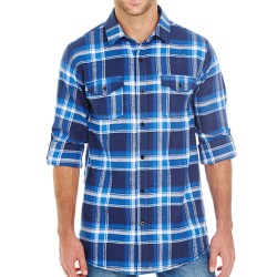 Woven Plaid Flannel Shirt