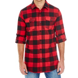 Woven Plaid Flannel Shirt