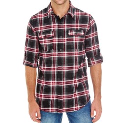 Woven Plaid Flannel Shirt