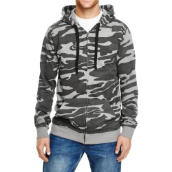 Full Zip Camo Hooded Sweat Jacket