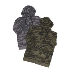 Full Zip Camo Hooded Sweat Jacket