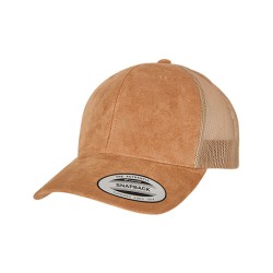 Suede Leather Trucker Cap