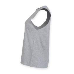 Women´s High Neck Slash Armhole Vest