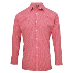 Men´s Microcheck (Gingham) Long Sleeve Cotton Shirt