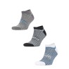 3-Pack Mixed Stripe Coolmax Sneaker Socks