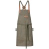 Bib Apron Canvas With Decorative Label
