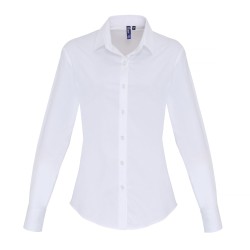 Women´s Stretch Fit Poplin Long Sleeve Cotton Shirt