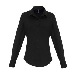 Women´s Stretch Fit Poplin Long Sleeve Cotton Shirt