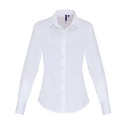 Women´s Stretch Fit Poplin Long Sleeve Cotton Shirt