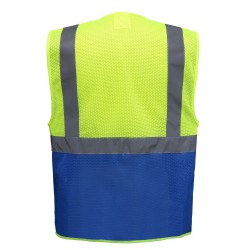 Hi-Vis Top Cool Recycled Open Mesh Executive Waistcoat