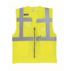 Hi-Vis Top Cool Recycled Open Mesh Executive Waistcoat