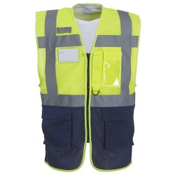 Hi-Vis Top Cool Recycled Open Mesh Executive Waistcoat