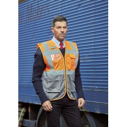 Hi-Vis Top Cool Recycled Open Mesh Executive Waistcoat