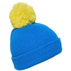 Pompon Hat With Brim