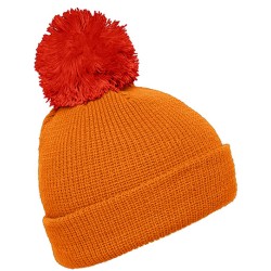 Pompon Hat With Brim