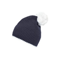 Pompon Hat With Contrast...