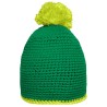 Pompon Hat With Contrast Stripe