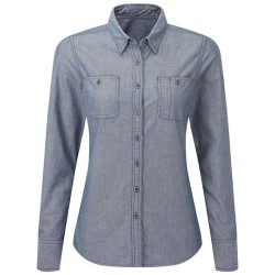 Women´s Organic Chambray Fairtrade Long Sleeve Shirt