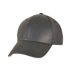 Synthetic Leather Alpha Shape Dad Cap