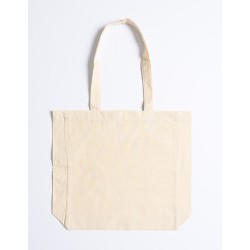 Cotton Bag Side Fold Long Handles