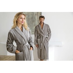 Velour Bathrobe Feeling With Shawl collar