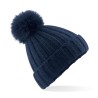 Verbier Faux Fur Pop Pom Chunky Beanie