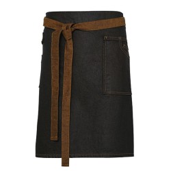 Division Waxed Look Denim Waist Apron